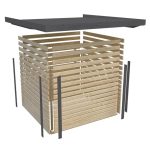 LESENA VRTNA HIŠKA KARIBU JUPITER A+ PODALJŠEK STREHE 2.35M, BELI OKVIR - slika 4