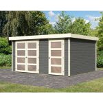 LESENA VRTNA HIŠKA KARIBU MÜHLENTRUP 3 212X404X333 SIVA - slika 2