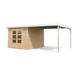 LESENA VRTNA HIŠKA KARIBU PLUTO A+ PODALJŠEK STREHE 3M, BELA - slika 4