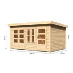 LESENA VRTNA HIŠKA KARIBU SCHÖNBUCH 2 228X426X276 BARVA LESA - slika 4