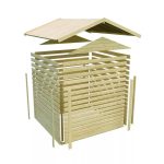 LESENA VRTNA HIŠKA KARIBU THERES 3 242X244X244, SIVA - slika 7