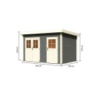 LESENA VRTNA HIŠKA KARIBU TINTRUP 230X364X244 SIVA - slika 2