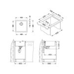 NERJAVNO POMIVALNO KORITO ALVEUS MONARCH QUADRIX 30,COPPER 450X450 MM - slika 2