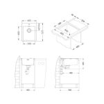 NERJAVNO POMIVALNO KORITO ALVEUS PURE UP 10, SATIN 405X525 MM - slika 3