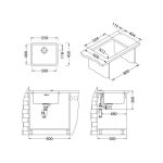 NERJAVNO POMIVALNO KORITO ALVEUS QUADRIX 50, 500X400X200 - slika 4