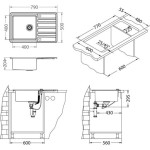 NERJAVNO POMIVALNO KORITO ALVEUS RANDO 30 790X500 MM - slika 3