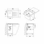 STEKLENO POMIVALNO KORITO ALVEUS CRYSTALIX 10, DESNO, BELA 860X540 MM - slika 3