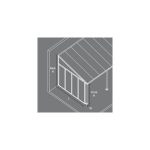 STRANSKA STENA ZA NADSTREŠEK ZA TERASO PALRAM SIRRA, ZA SERIJO 3, BELA/TRANSPARENT - slika 2