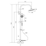 TUŠ SISTEM DEANTE SET JOKO ROUND NBJ 01RK - slika 2