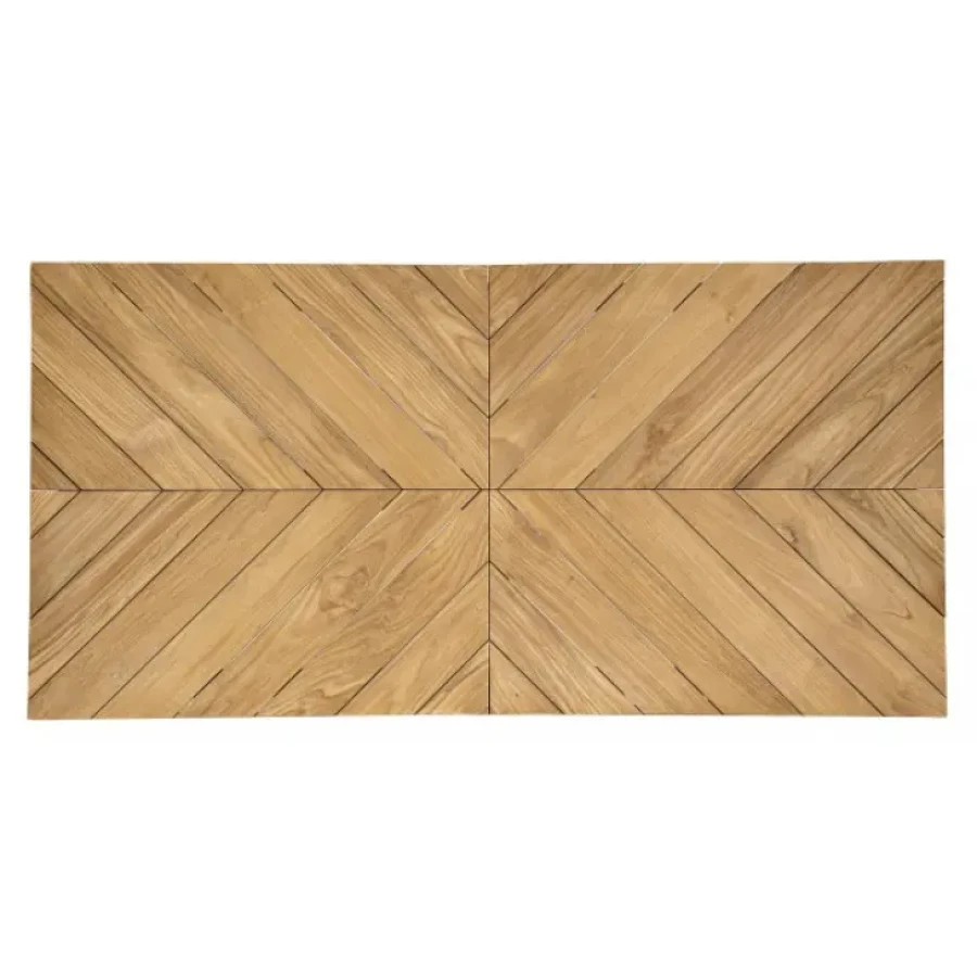 Jedilna miza PALMDALE 200X100 je elegantna miza, ki je primerna za vsak prostor. Mizna plošča je narejena iz tikovega lesa z aluminijastimi nogami. S svojo