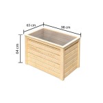 LESENA VISOKA GREDA KARIBU 0 BARVA LESA 98X65X64 - slika 3