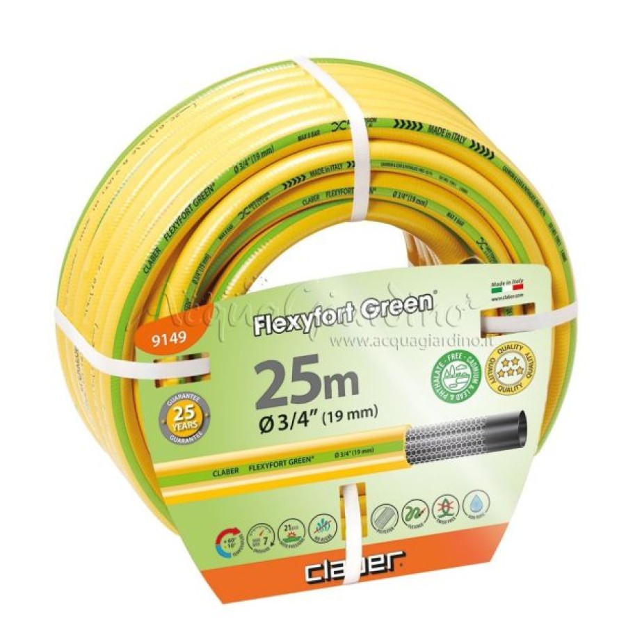 CEV ZA VODO CLABER 25 M 19-25 MM FLEXYFORT (3/4") ZELENA