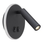 DEKORAT. STENSKA SVETILKA MANY 6W ČRNA WW - slika 4