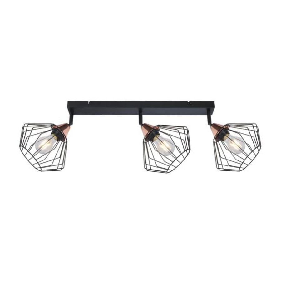DEKORATIVNI REFLEKTOR FEROTEHNA AXEL 3 3XE27 ČRN / BAKER