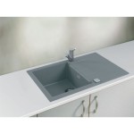 GRANITAL POMIVALNO KORITO ALVEUS CADIT 20, G81 CONCRETE 790X500 MM - slika 3