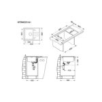 GRANITAL POMIVALNO KORITO ALVEUS INTERMEZZO 30 CARBON G91 620X480 MM - slika 2