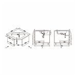 GRANITAL POMIVALNO KORITO ALVEUS NIAGARA 60, G55 BEIGE 900X500 MM - slika 3