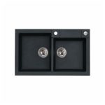 GRANITAL POMIVALNO KORITO ALVEUS ROCK 90, G91 CARBON 780X480 MM