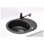 GRANITAL POMIVALNO KORITO ALVEUS ROLL 40, G91 CARBON 595X475 MM - slika 2