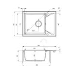 GRANITAL POMIVALNO KORITO DEANTE EVORA ZQJ N11A - slika 2
