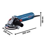 KOTNI BRUSILNIK GWS 12-125 + 1X DIAMANTNA REZALNA PLOŠČA + KOVČEK - slika 6