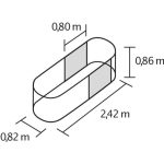 KOVINSKA VISOKA GREDA VITAVIA RAZŠIRITEV 858 RUBINASTA 0.86M - slika 2
