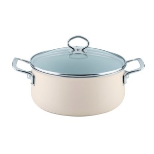 LONEC / KOZICA RIESS KOZICA4 L 24 CM NIZKA S STEKL. POKROVOM AVORIO