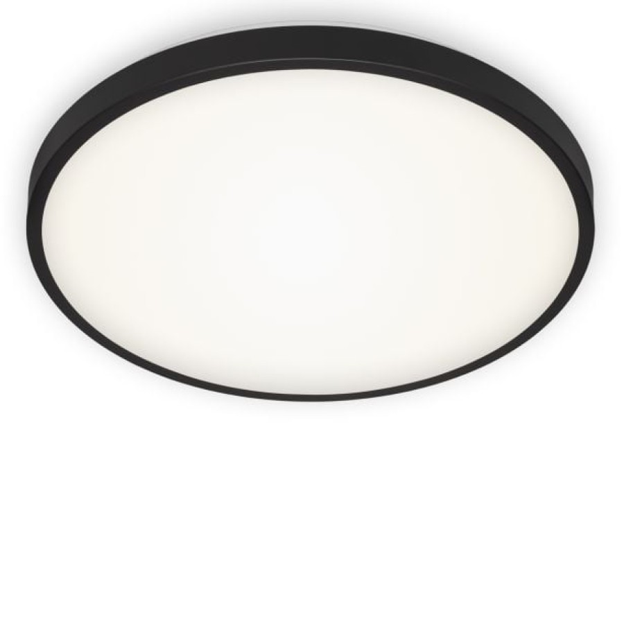 NADGRADNA STROP. SVETILKA BRILONER LED 24W, ČRN ROB FI=38.5CM