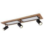 NADGRADNA STROP. SVETILKA ULLA 24W ČRNA / LES WW PRAVOKOTNA - slika 3