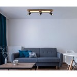 NADGRADNA STROP. SVETILKA ULLA 24W ČRNA / LES WW PRAVOKOTNA - slika 5