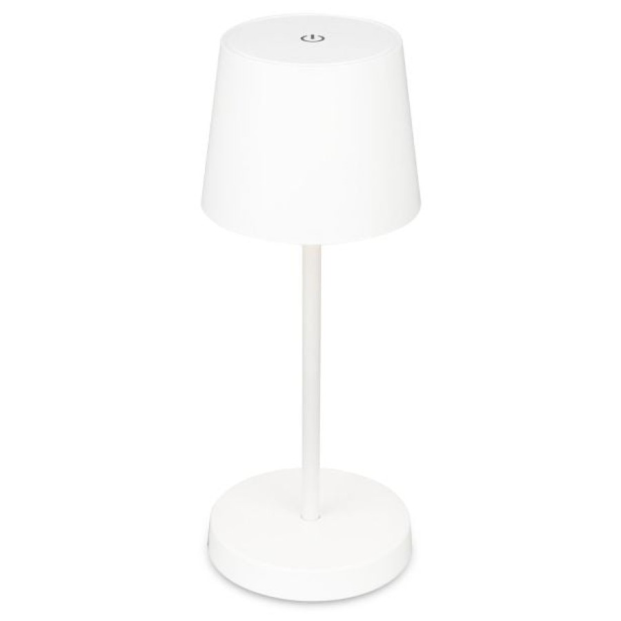 NAMIZNA SVETILKA BRILONER POLNILNA BELA PVC 2000MAH USB IP44 ZATEMLJIVA 26CM