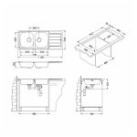 NERJAVNO POMIVALNO KORITO ALVEUS LINE 100, SATIN 1160X500 MM - slika 3