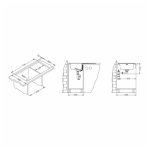 NERJAVNO POMIVALNO KORITO ALVEUS ZOOM MAXIM 20, SATIN 790X500 MM - slika 4