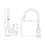 PIPA KUHINJSKA BLITZ K 203/3 FLEX BELA SILIKONSKA IZLIVNA CEV - slika 6