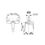 PIPA KUHINJSKA UNITAS INFINITY STENSKA DOLGI IZLIV L=300 MM - slika 2