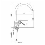PIPA KUHINJSKA UNITAS INFINITY STOJEČA, 2 CEVI - slika 2