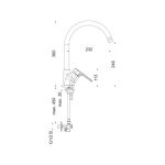 PIPA KUHINJSKA UNITAS INFINITY STOJEČA, 2 CEVI, KOTNI VENTILI - slika 2