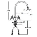PIPA KUHINJSKA UNITAS STIL STOJEČA "J" IZLIV ZA KUHINJO Z22 - slika 2