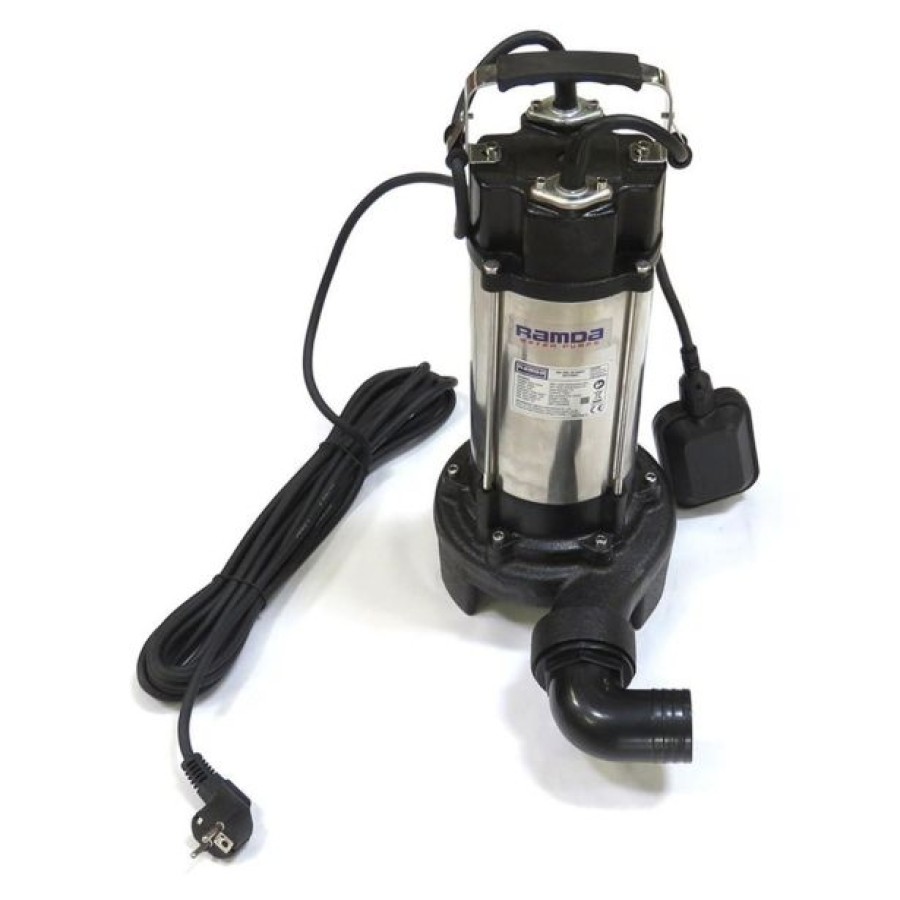 POTOPNA ČRPALKA RAMDA V1500DF INOX 1500W 24.000L/H, Z REZILOM - slika 2