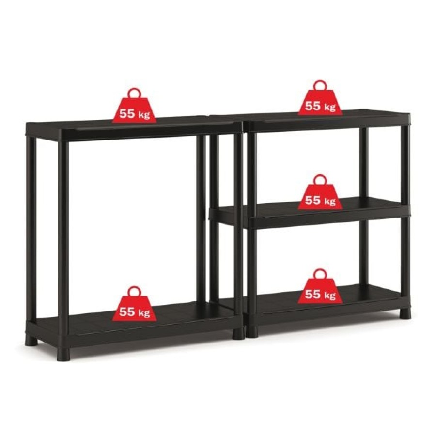 PVC REGAL KETER 90X40X182CM 5 POLIC OBREMENITEV DO 55 KG/POL.