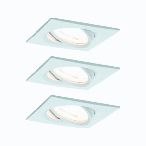 VGRADNI LED REFLEKTOR RL NOVA 3X6.5W GU10 3SDIM KVAD. BELA MAT/ALU ZN GIB