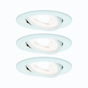 VGRADNI LED REFLEKTOR RL NOVA 3X6.5W GU10 3SDIM OKROG. BELA MAT/ALU GIB