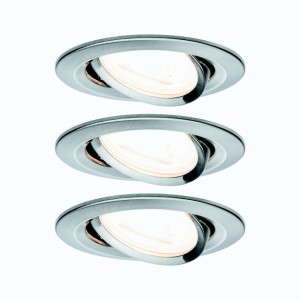 VGRADNI LED REFLEKTOR RL NOVA 3X6.5W GU10 3SDIM OKROG. BRUŠ.JEKLO/ALU GIB