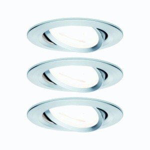VGRADNI LED REFLEKTOR RL NOVA 3X6.5W GU10 3SDIM OKROGLA, ALU TU/ALU GIB