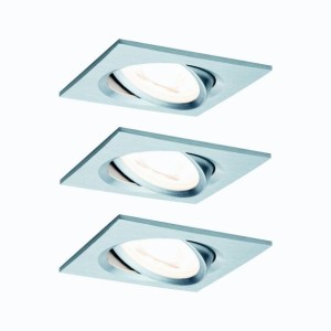 VGRADNI LED REFLEKTOR RL NOVA 3X6.5W GU10, GIB. KVADRATNA, ALU TU/ALU