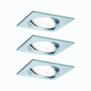 VGRADNI LED REFLEKTOR RL NOVA COIN 3X6.5W 3SDIM KVAD. ALU TU/ALU, GIB