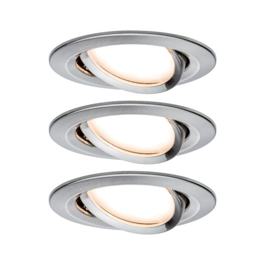 VGRADNI LED REFLEKTOR RL NOVA COIN 3X6.5W GIB. OKROGLA, BRUŠ.JEKLO/ALU