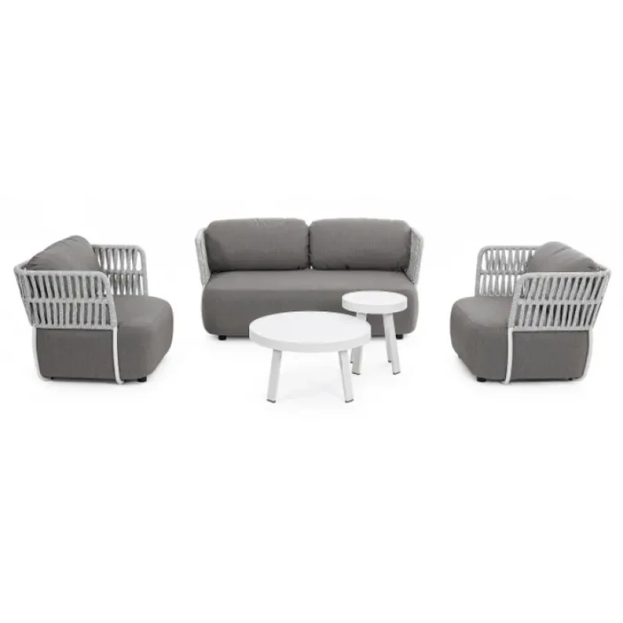 Vrtna mizica SPYRO D71 QS20 bela je prašno prevajana (poliester) ter aluminij. Material: - Poliester - Alumnij Barva: - Bela Dimenzije: širina: Ø71cm