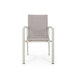 Vrtni stol KONNOR bel je eleganten vrtni stol, ki popestri vašo okolico. Okvir stola je narejen iz aluminija, sedež in hrbet pa je narejen iz tekstila.