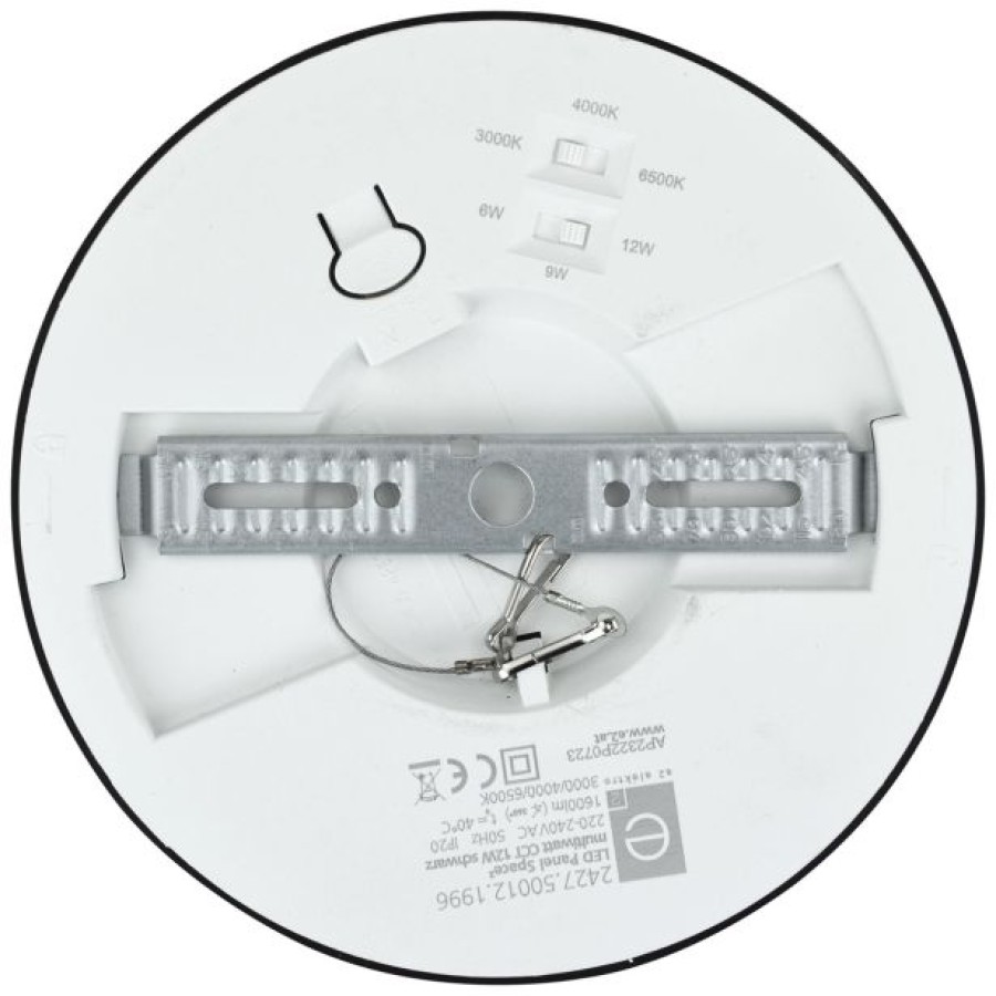 LED PANEL E2 12W CCT MULTIWATT OKROGLI ČRN NADG./VGRAD. - slika 4